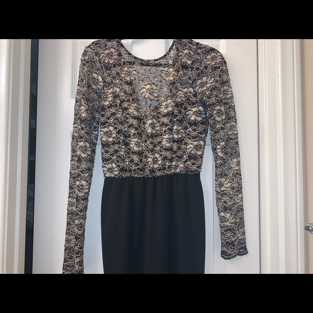 Black and Gold Formal Dress - Picture 4 of 8